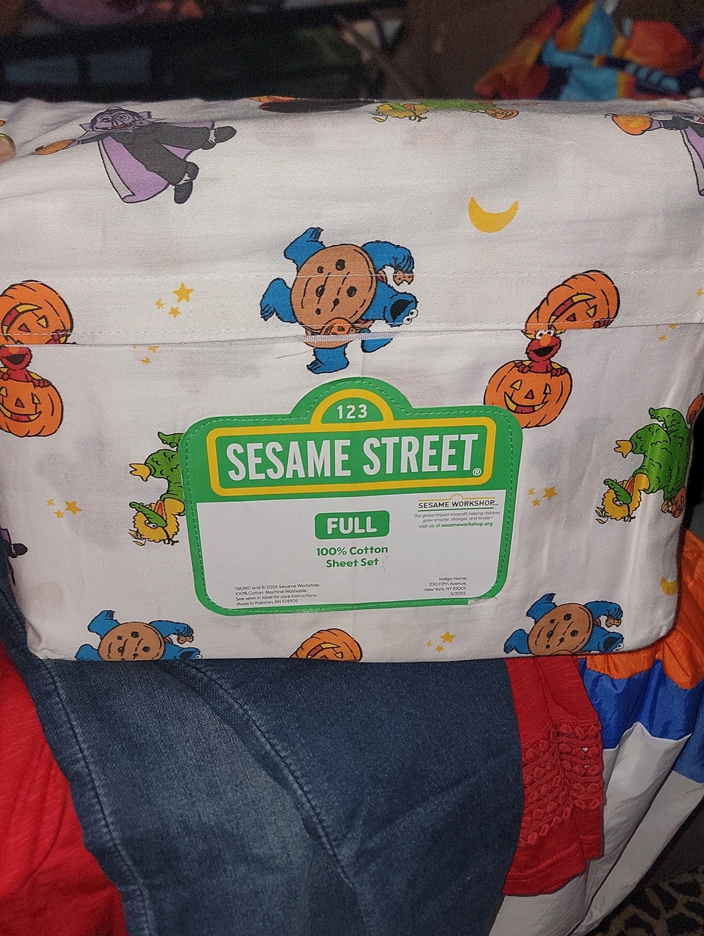 Sesame Street Halloween Character Sheet Set - Full -100 Percent Cotton